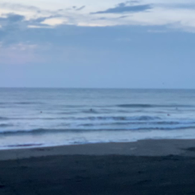 8月14日千葉北、東浪見の朝の波の 画像