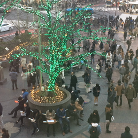 昨日の夕方の渋谷ハチ公広場（動画Version）の画像