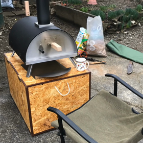 お家で大人しくピザを焼くの画像