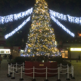 西鉄大橋駅前のクリスマスツリーの画像