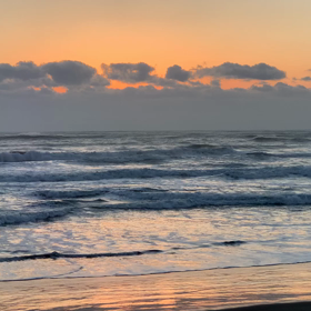 2月12日千葉北、東浪見の朝の波の画像