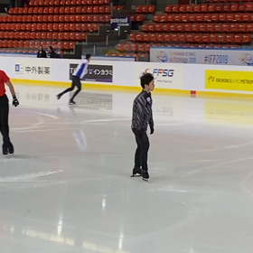 2019.10.31  フランス杯　前日公式練習　みーたん撮影の昌磨君　その１の画像