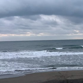 1月18日千葉北、東浪見の朝の波の画像