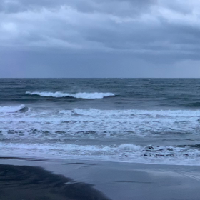 1月11日千葉北、東浪見の朝の波の画像