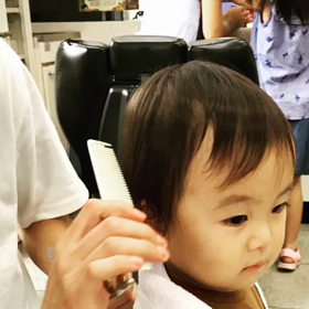 はじめてのカット！の画像