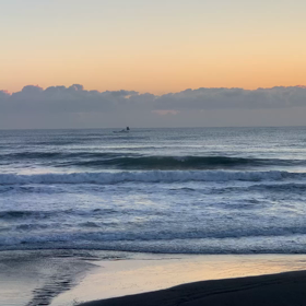 1月12日千葉北、東浪見の朝の波の画像
