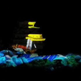 姫路城、３Dプロジェクションマッピングの画像