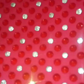 ラインストーン×スタッズバッグ・Mサイズ・レッドの画像