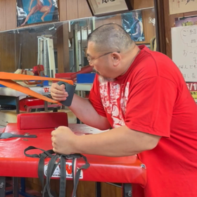 一昨日の東口君とのチューブトレーニングの画像