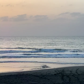 4月14日千葉北、東浪見の朝の波の画像
