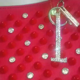 ラインストーン1ナンバーチャーム・シルバーの画像