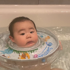 お風呂でぷかぷか首リング使ってみたの画像