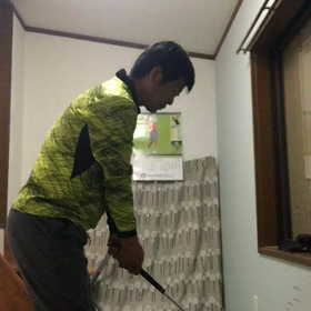 シャフトのみのスイングで音のチェックの画像