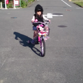 自転車の練習の画像