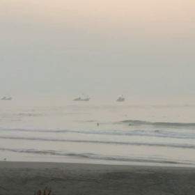 8月8日千葉北、東浪見の朝の波の画像