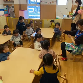 うさぎ組　朝の会の画像
