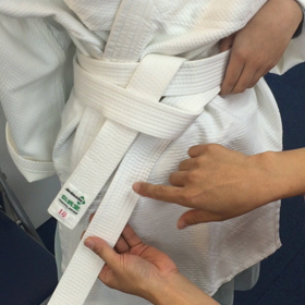 合気道の帯。の画像