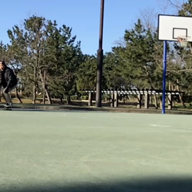 今朝のオイラのスケート自撮り動画　その４　フラットの画像