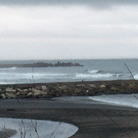 9月24日千葉北、東浪見の朝の波の画像