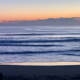 1月9日千葉北、東浪見の朝の波の画像