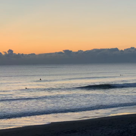 2月18日千葉北、東浪見の朝の波の画像