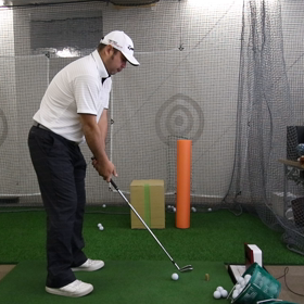 ハーフスイングでスイング作りの画像