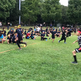 折り返しリレー(赤チーム側)③の画像