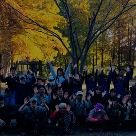 ウォークラリーとバーベキューの画像