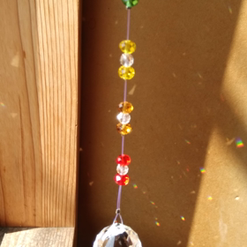 虹色チャクラカラーサンキャッチャーの光の画像