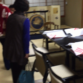 お食い初めの会場。の画像