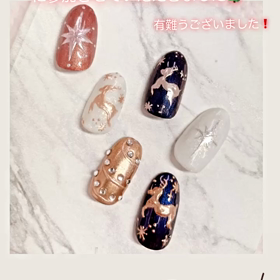 クリスマスオーナメントネイルの画像