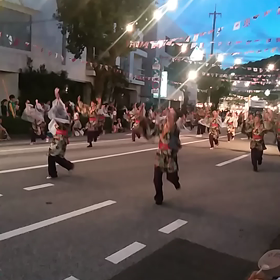 4本の車道上が乱舞の場に。の画像