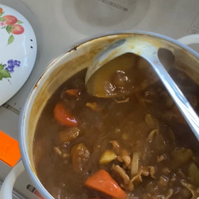 カレー出来上がり、の画像