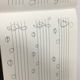 毎日、音符書きました♪の画像