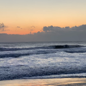 1月20日千葉北、東浪見の朝の波の画像