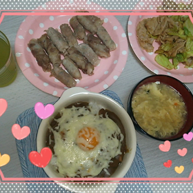 夕飯╰(*´︶`*)╯♡の画像