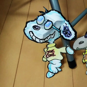 紙遊び笑って動くジョークールおしゃれスヌーピーの画像