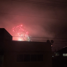 和倉温泉の春花火の画像