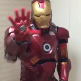 アイアンマンコスチュームを試着！の画像