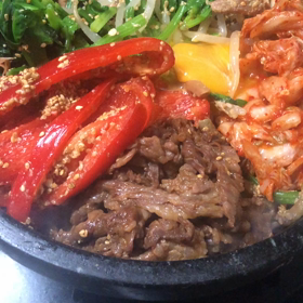 我が家で石焼ビビンバ。の画像