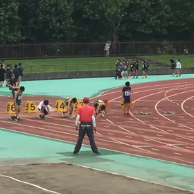 川越選手権100m①の画像