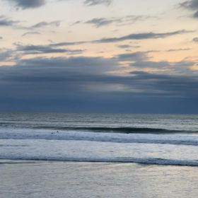 2月6日千葉北、東浪見の朝の波の画像