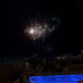 ホテルの目の前で花火！の画像