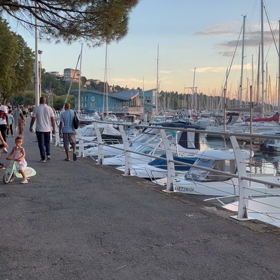 レマン湖の黄昏の画像