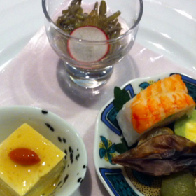 美しいお料理の夕べの画像