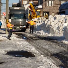 排雪が始まったの画像