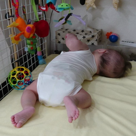 158日目 祝★初寝返りの画像