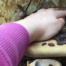 眠いのを我慢してるの画像