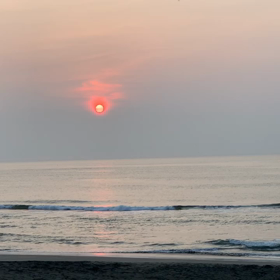 7月29日千葉北、東浪見の朝の波の画像