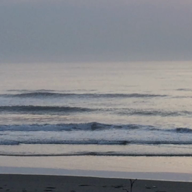 9月11日千葉北、東浪見の朝の波の画像